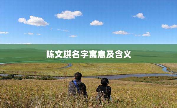 陈文琪名字寓意及含义