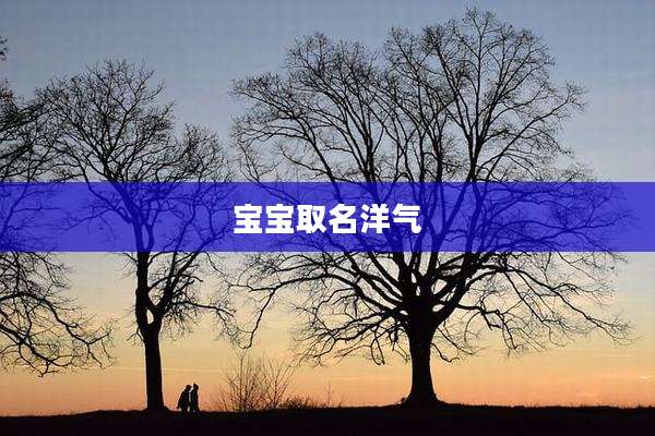 宝宝取名洋气