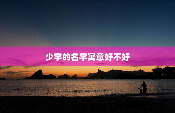 少字的名字寓意好不好