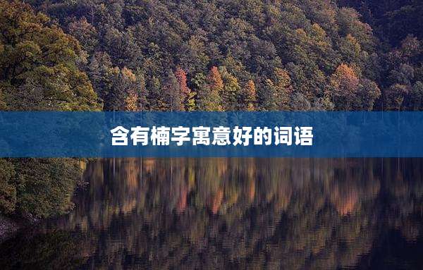 含有楠字寓意好的词语