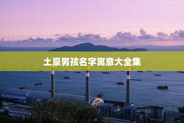 土豪男孩名字寓意大全集