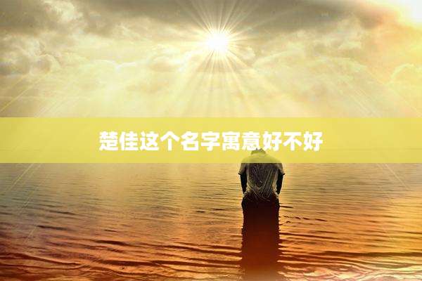 楚佳这个名字寓意好不好