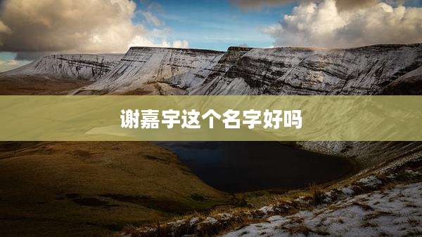 谢嘉宇这个名字好吗