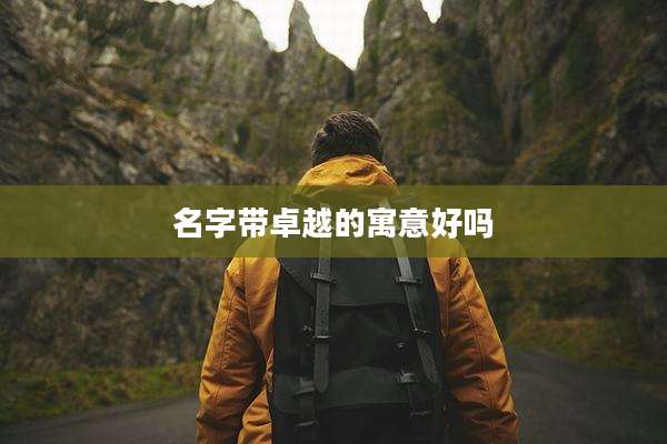 名字带卓越的寓意好吗