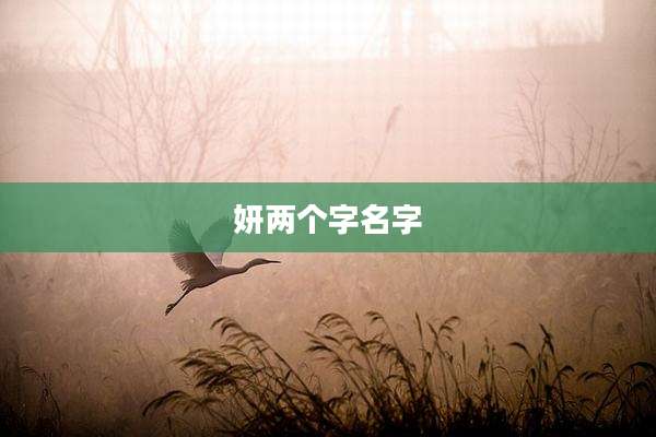 妍两个字名字