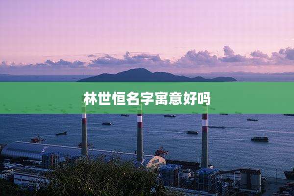 林世恒名字寓意好吗