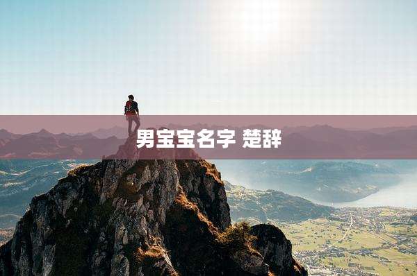 男宝宝名字 楚辞