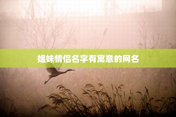 姐妹情侣名字有寓意的网名