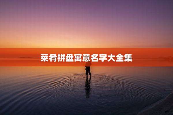 菜肴拼盘寓意名字大全集