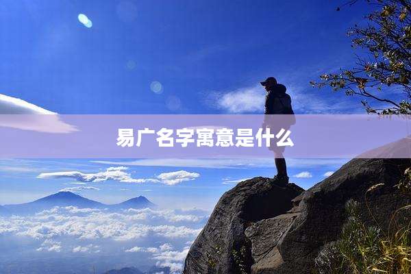 易广名字寓意是什么