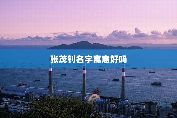 张茂钊名字寓意好吗