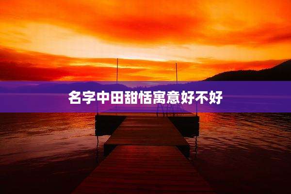 名字中田甜恬寓意好不好