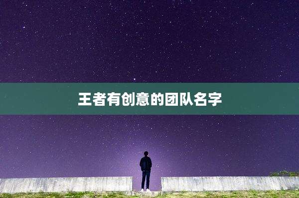 王者有创意的团队名字