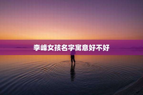 李峰女孩名字寓意好不好