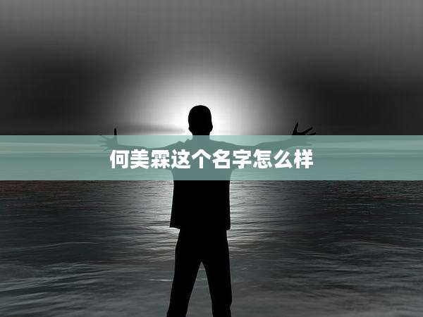 何美霖这个名字怎么样
