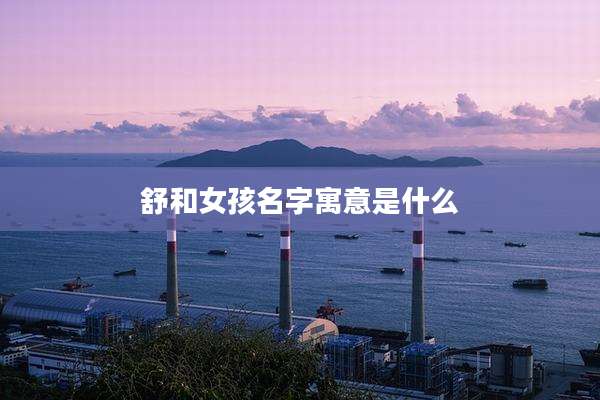 舒和女孩名字寓意是什么