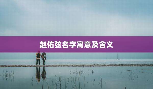 赵佑弦名字寓意及含义