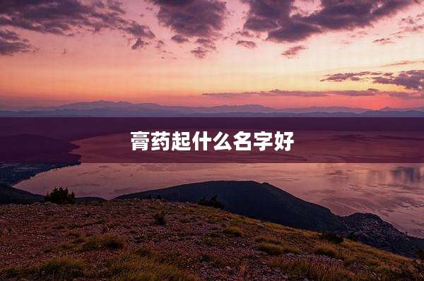 膏药起什么名字好