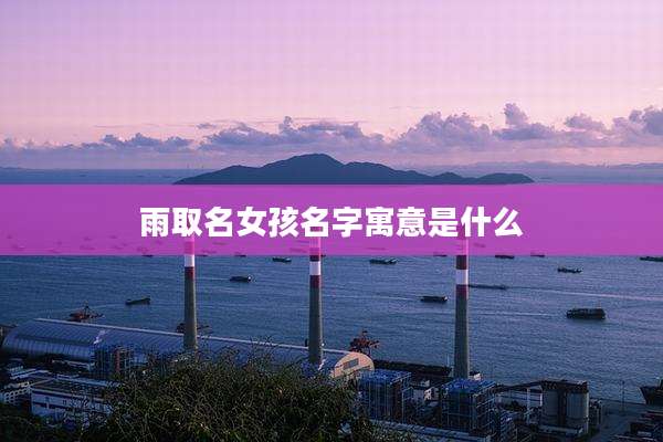 雨取名女孩名字寓意是什么