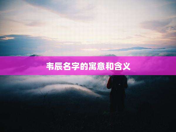 韦辰名字的寓意和含义