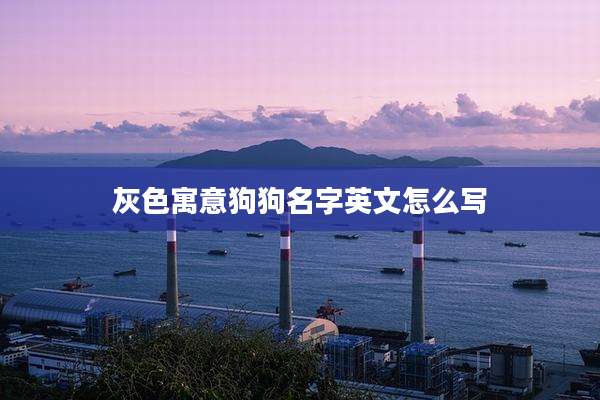 灰色寓意狗狗名字英文怎么写