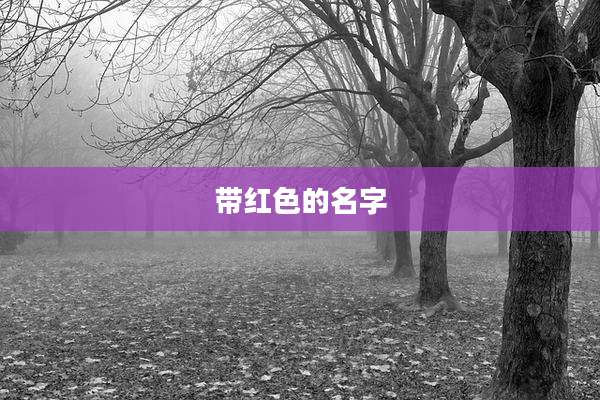 带红色的名字