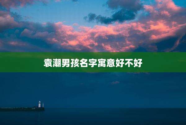 袁潮男孩名字寓意好不好