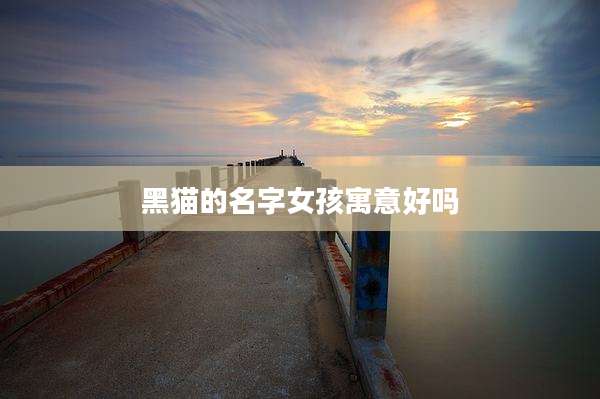 黑猫的名字女孩寓意好吗