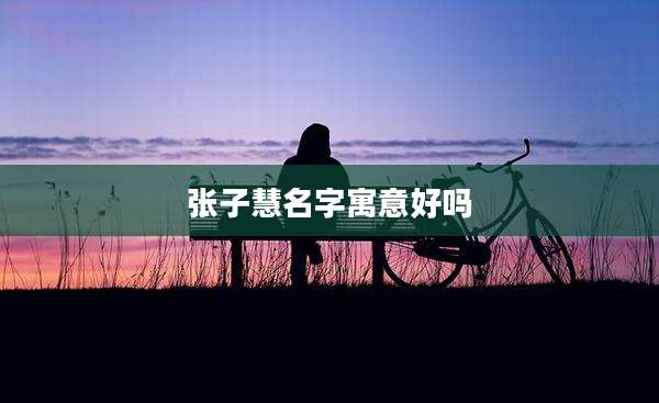张子慧名字寓意好吗