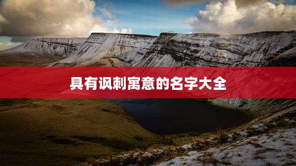 具有讽刺寓意的名字大全
