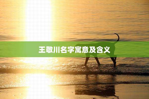 王敬川名字寓意及含义