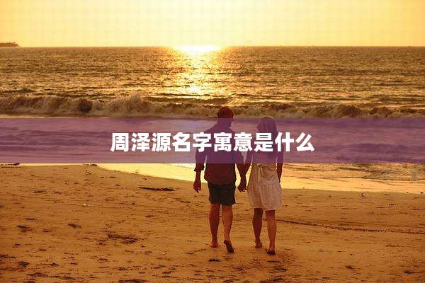 周泽源名字寓意是什么