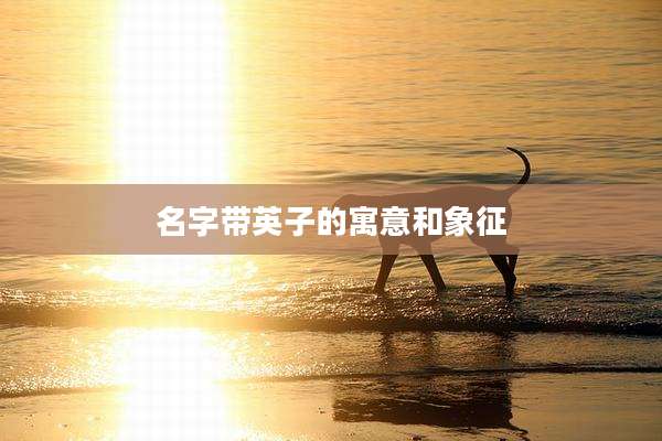 名字带英子的寓意和象征