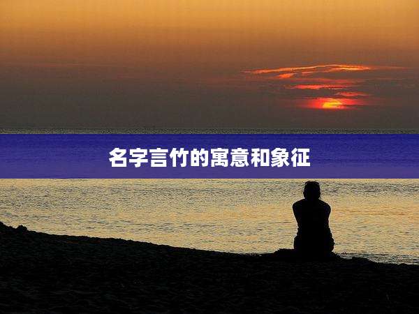 名字言竹的寓意和象征