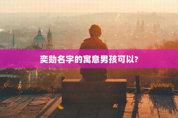 奕勋名字的寓意男孩可以?