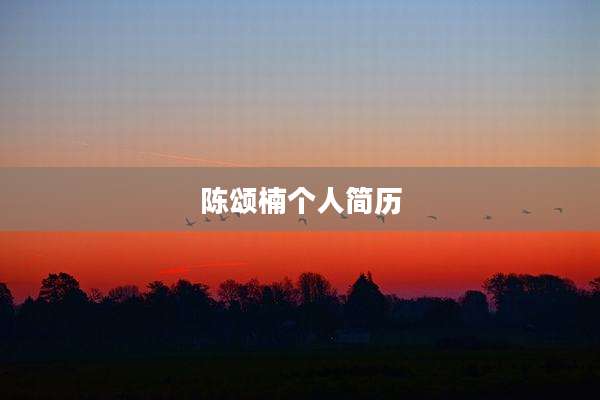 陈颂楠个人简历