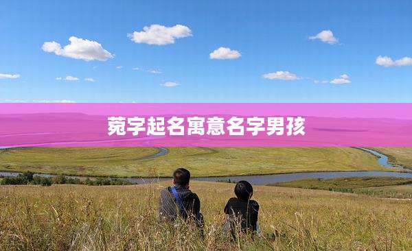 菀字起名寓意名字男孩
