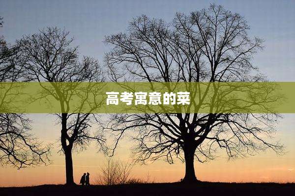 高考寓意的菜