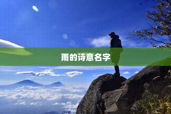 雨的诗意名字