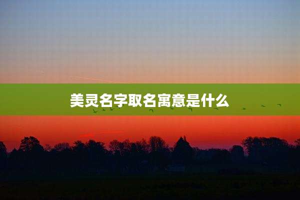 美灵名字取名寓意是什么