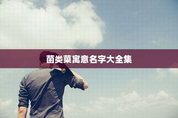 菌类菜寓意名字大全集
