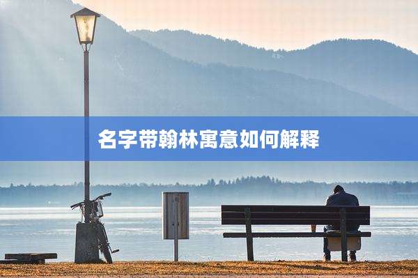 名字带翰林寓意如何解释