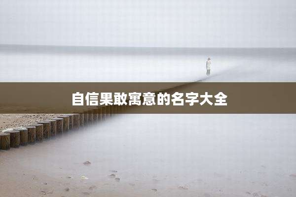 自信果敢寓意的名字大全