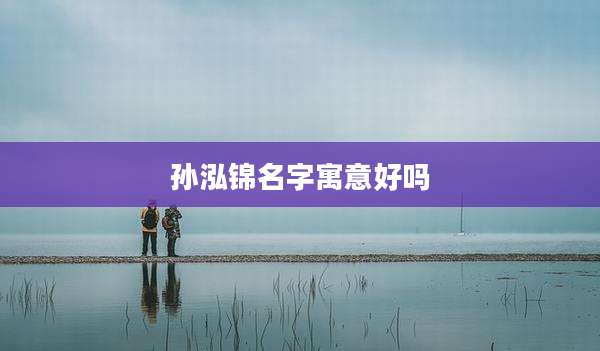 孙泓锦名字寓意好吗