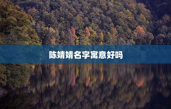 陈婧婧名字寓意好吗