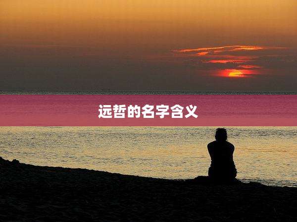 远哲的名字含义