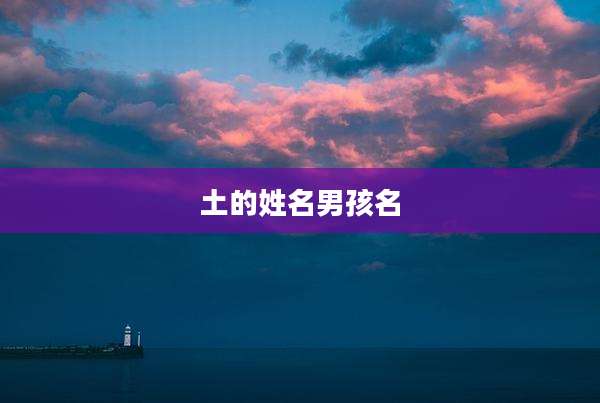 土的姓名男孩名