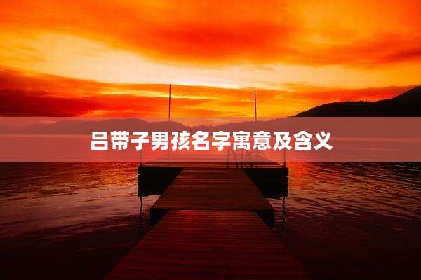 吕带子男孩名字寓意及含义