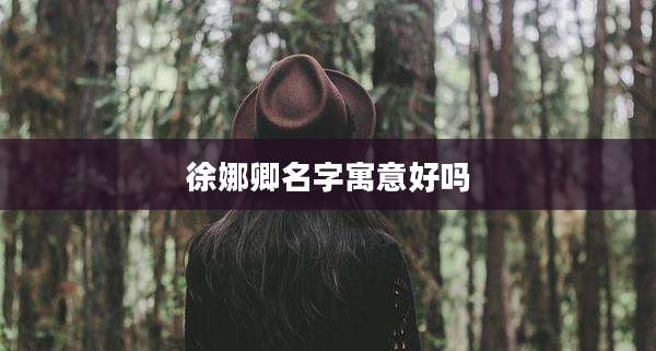 徐娜卿名字寓意好吗