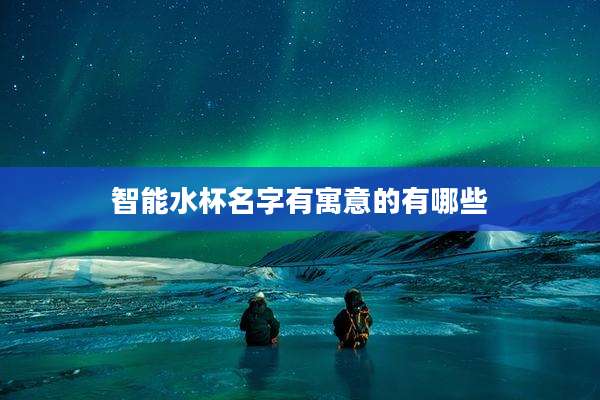 智能水杯名字有寓意的有哪些